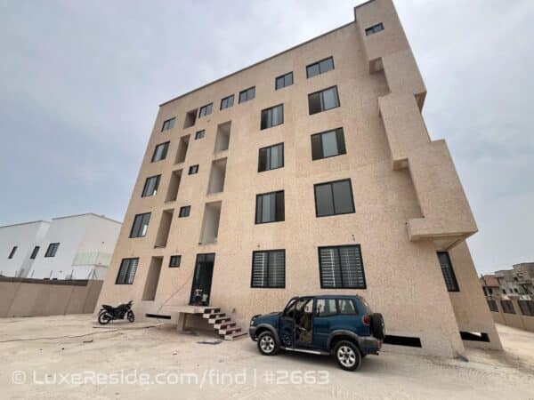 Newly built apartment complex with secure access and ample parking