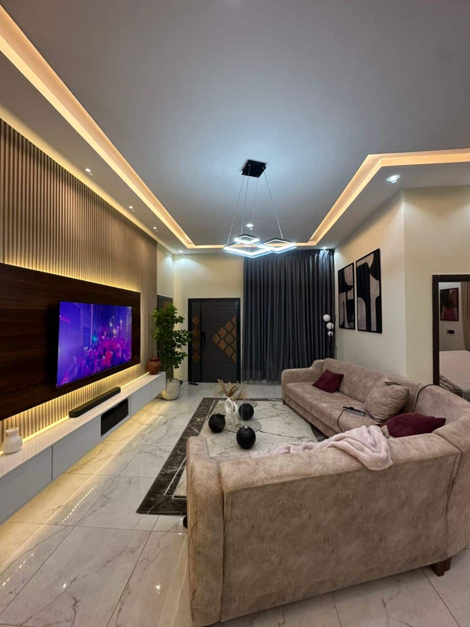 Featured image for the Modern 2-Bedroom Fully Furnished Apartment for Rent in Lakeside with Light & Wi-Fi Included