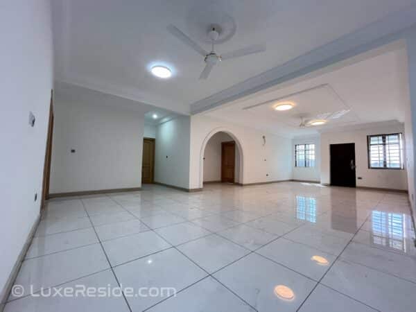 The spacious living area is perfect for entertaining or relaxing.